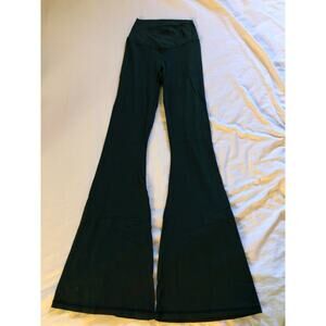 Aerie Offline crossover waist dark green flare leggings Size Small